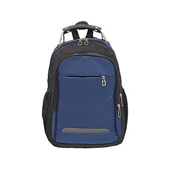 Club Rochelier Multi-Zip Laptop Backpack, Navy (CRBP125-39)
