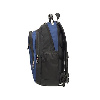 Club Rochelier Multi-Zip Laptop Backpack, Navy (CRBP125-39)