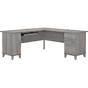 Bush Furniture Somerset 72"W L-Shaped Desk with Storage, Platinum Gray (WC81210K)