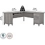 Bush Furniture Somerset 72"W L Shaped Desk with Storage, Platinum Gray (WC81210K)~#|#~sp101295358_sc7