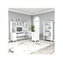 Bush Furniture Somerset 72"W L Shaped Desk with Hutch and 5 Shelf Bookcase, White (SET011WH)~#|#~sp101295367_sc7