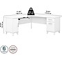 Bush Furniture Somerset 72"W L Shaped Desk with Storage, White (WC81910K)~#|#~sp101295397_sc7
