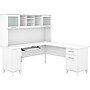 Bush Furniture Somerset 72"W L Shaped Desk with Hutch, White (SET001WH)~#|#~sp101295416_sc7