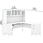 Bush Furniture Somerset 72"W L Shaped Desk with Hutch, White (SET001WH)~#|#~sp101295420_sc7