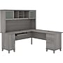 Bush Furniture Somerset 72"W L Shaped Desk with Hutch, Platinum Gray (SET001PG)~#|#~sp101295635_sc7