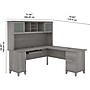 Bush Furniture Somerset 72"W L Shaped Desk with Hutch, Platinum Gray (SET001PG)~#|#~sp101295639_sc7