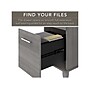 Bush Furniture Somerset 72"W 3 Position Sit to Stand L Shaped Desk with Hutch and File Cabinet, Platinum Gray (SET016PG)~#|#~sp101295703_sc7
