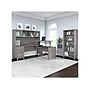 Bush Furniture Somerset 72"W 3 Position Sit to Stand L Shaped Desk with Hutch and Bookcase, Platinum Gray (SET017PG)~#|#~sp101295745_sc7