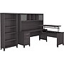 Bush Furniture Somerset 72"W 3 Position Sit to Stand L Shaped Desk with Hutch and Bookcase, Storm Gray (SET017SG)~#|#~sp101295772_sc7