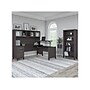 Bush Furniture Somerset 72"W 3 Position Sit to Stand L Shaped Desk with Hutch and Bookcase, Storm Gray (SET017SG)~#|#~sp101295773_sc7