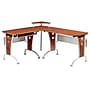 Techni Mobili Deluxe 57"W L-Shaped Desk, Mahogany (RTA-3806-M615)~#|#~sp101399515_sc7