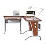 Techni Mobili Deluxe 57"W L-Shaped Desk, Mahogany (RTA-3806-M615)~#|#~sp101399517_sc7