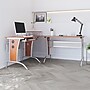 Techni Mobili Deluxe 57"W L-Shaped Desk, Mahogany (RTA-3806-M615)~#|#~sp101399519_sc7