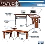 Techni Mobili Deluxe 57"W L-Shaped Desk, Mahogany (RTA-3806-M615)~#|#~sp101399520_sc7