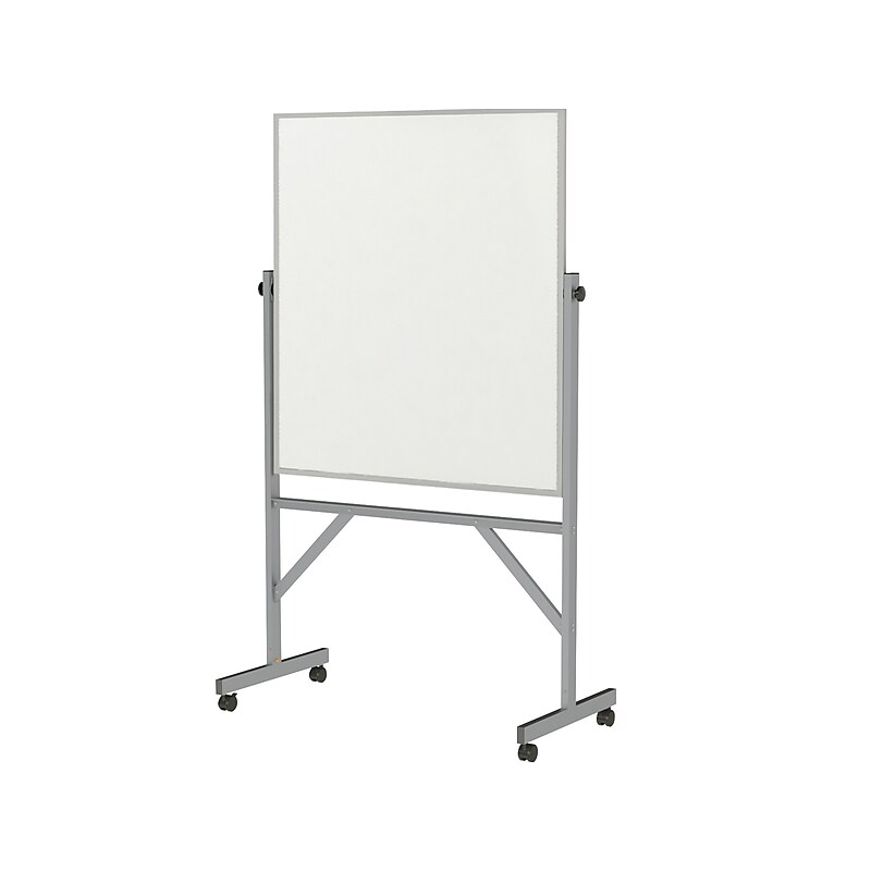 Ghent Steel Mobile Dry-Erase Whiteboard, Aluminum Frame, 4' x 3' (ARMM43) image 1