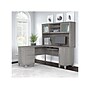 Bush Furniture Somerset 60"W L Shaped Desk with Hutch, Platinum Gray (SET002PG)~#|#~sp101401321_sc7