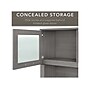 Bush Furniture Somerset 60"W L Shaped Desk with Hutch, Platinum Gray (SET002PG)~#|#~sp101401325_sc7