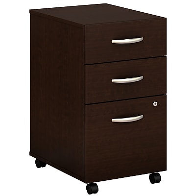 Bush Business Furniture Westfield 3-Drawer Mobile Vertical File Cabinet, Letter/Legal Size, Lockable, Mocha Cherry (WC12953SU)