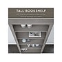Bush Furniture Somerset 72"W L Shaped Desk with Hutch and 5 Shelf Bookcase, Platinum Gray (SET011PG)~#|#~sp101401622_sc7