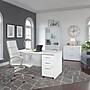 Bush Business Furniture Studio C 60"W Office Desk with Mobile File Cabinet, White (STC014WH)~#|#~sp101401763_sc7
