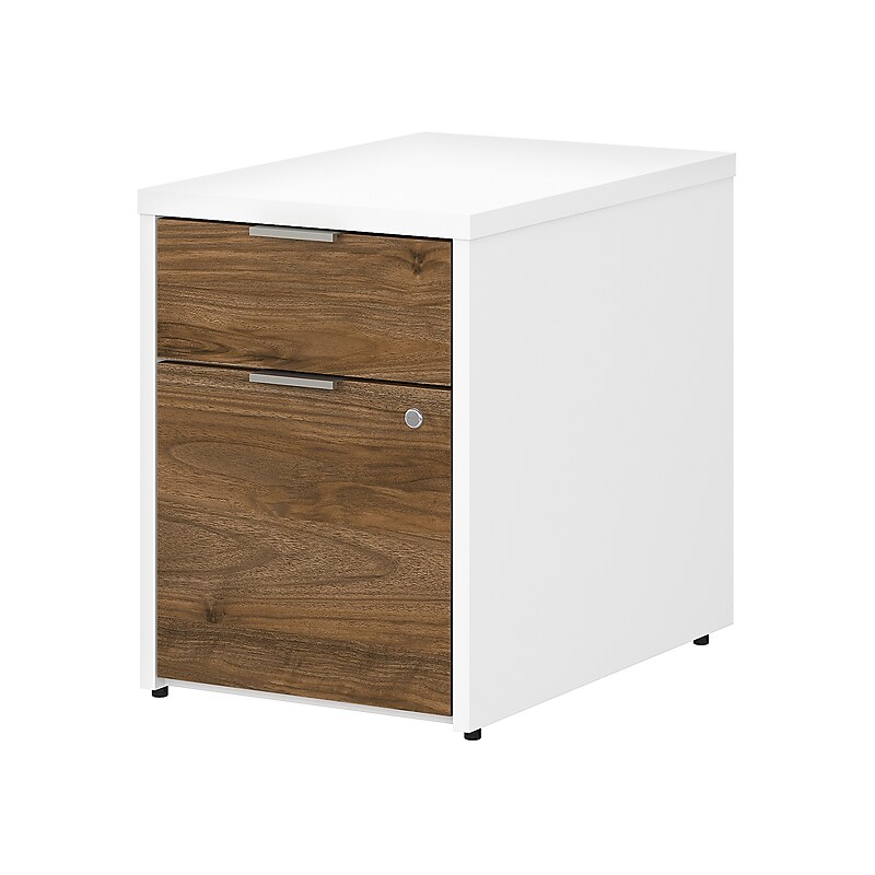 Bush Business Furniture Jamestown 2-Drawer Vertical File Cabinet, Letter/Legal, Fresh Walnut/White, 23.66" (JTF116FWWHSU) image 1