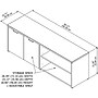 Bush Business Furniture Jamestown 21" Low Storage Cabinet with 4 Shelves, Storm Gray (JTS160SG)~#|#~sp101402875_sc7