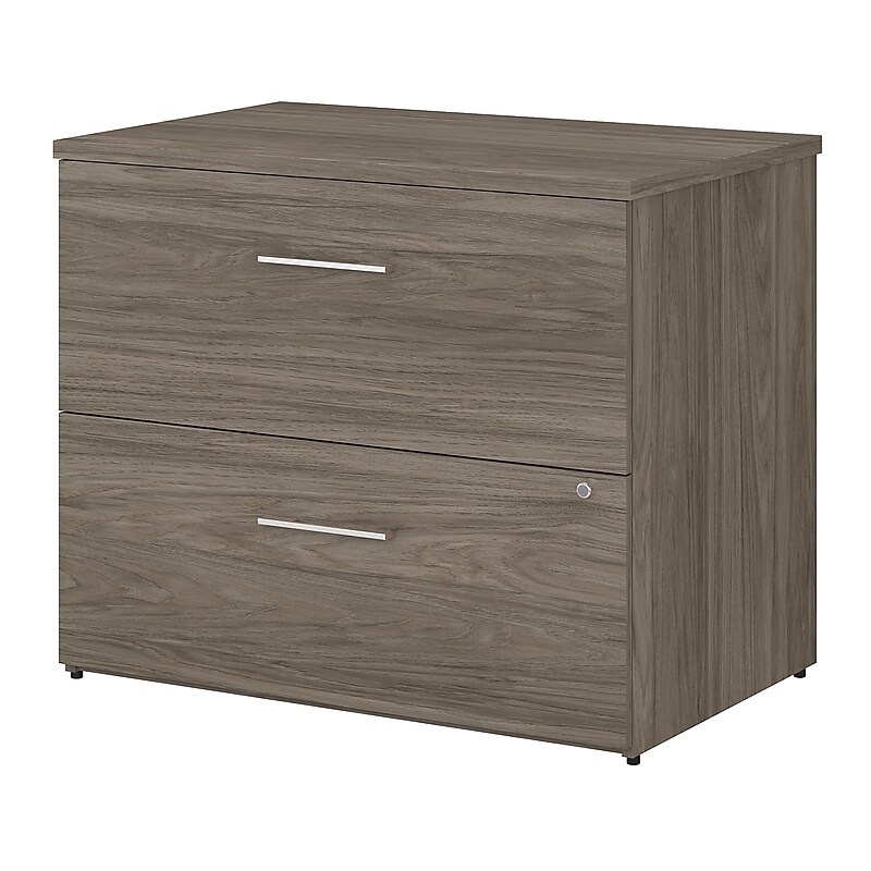 Bush Business Furniture Office 500 2-Drawer Lateral File Cabinet, Locking, Letter/Legal, Modern Hickory, 35.67" (OFF136MHSU) image 1