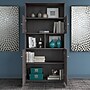 Bush Business Furniture Office 500 70"H 5-Shelf Bookcase with Doors, Storm Gray (OFB136SG)~#|#~sp101402965_sc7