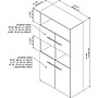 Bush Business Furniture Office 500 70"H 5-Shelf Bookcase with Doors, Modern Hickory (OFB136MH)~#|#~sp101402986_sc7
