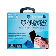 Digital Innovations ScreenDr Device and Screen Cleaning Wipes, 60/Pack (32347)