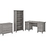 Bush Furniture Somerset 60"W Office Desk with Lateral File Cabinet and 5 Shelf Bookcase, Platinum Gray (SET013PG)~#|#~sp101510042_sc7
