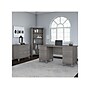 Bush Furniture Somerset 60"W Office Desk with Lateral File Cabinet and 5 Shelf Bookcase, Platinum Gray (SET013PG)~#|#~sp101510043_sc7