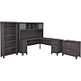 Bush Furniture Somerset 72"W L-Shaped Desk with Hutch, Lateral File Cabinet and Bookcase, Storm Gray (SET012SG)~#|#~sp101510059_sc7