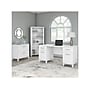 Bush Furniture Somerset 60"W Office Desk with Lateral File Cabinet and 5 Shelf Bookcase, White (SET013WH)~#|#~sp101510067_sc7