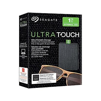 Seagate Ultra Touch 1TB USB 3.0 External Hard Drive, Black (STJW1000401)