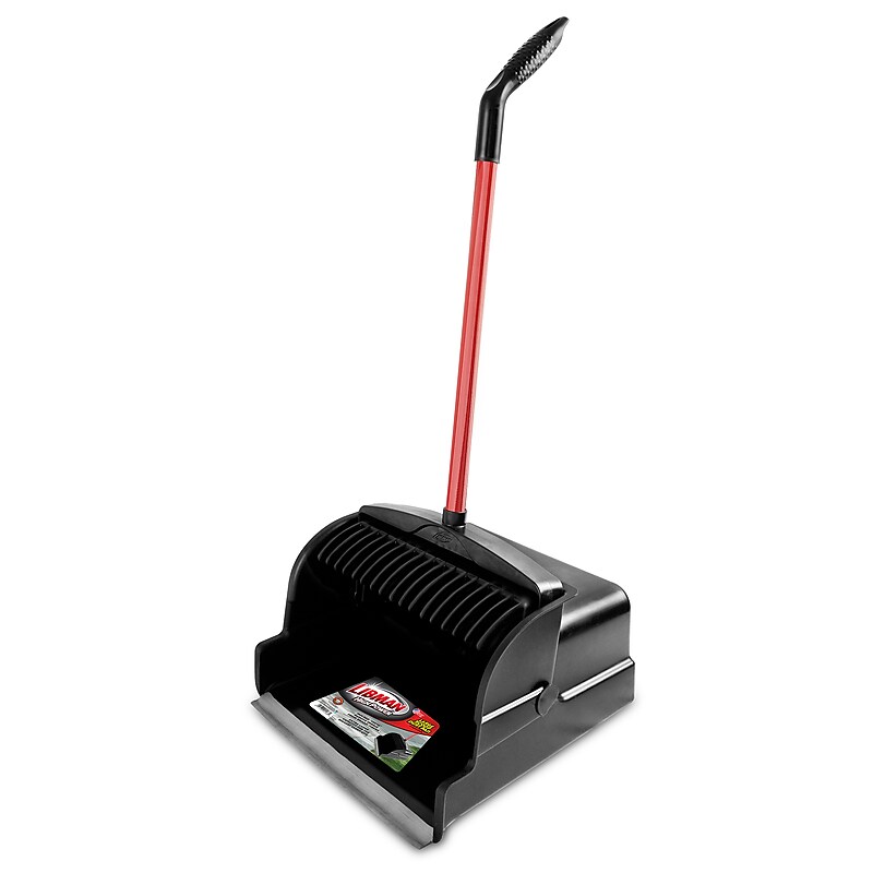 Libman Commercial 16" Heavy-Duty Large Scoop Dust Pan, Red & Black, 2/Carton (1168) image 1