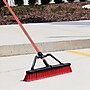 Libman Commercial 24" Multi-Surface Heavy-Duty Push Broom, Red & Black Bristles, 3/Carton (823)~#|#~sp101916024_sc7
