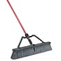 Libman Commercial 24" Rough Surface Heavy-Duty Push Broom, Gray Bristles, 3/Carton (825)~#|#~sp101916025_sc7