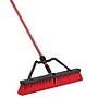 Libman Commercial 24" Multi-Surface Heavy-Duty Push Broom, Red & Black Bristles, 3/Carton (823)~#|#~sp101916073_sc7