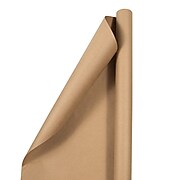 JAM Paper® Wrapping Paper, 37.5 Sq. Ft, Brown Kraft Recycled, Individual Roll (27745960)