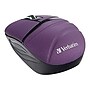 Verbatim Mini Travel Wireless Ambidextrous Optical Mouse, Purple (70707)~#|#~sp102069098_sc7