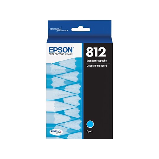 Epson 812 Cyan Standard Yield Ink Cartridge (T812220S) at Staples