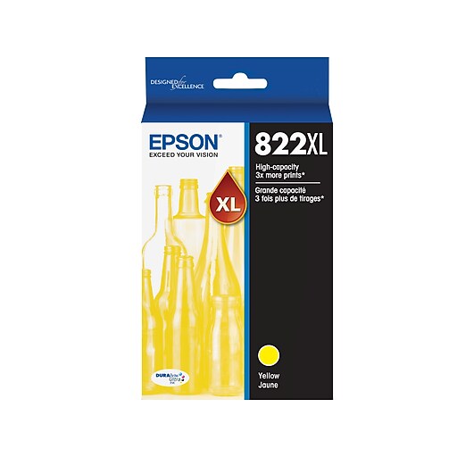 Epson 822XL Yellow High Yield Ink Cartridge (T822XL420S) at Staples