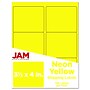 JAM Paper Shipping Label, 3 1/3" x 4", Neon Yellow, 6 Labels/Sheet, 20 Sheets/Pack (354328049)~#|#~sp102299559_sc7
