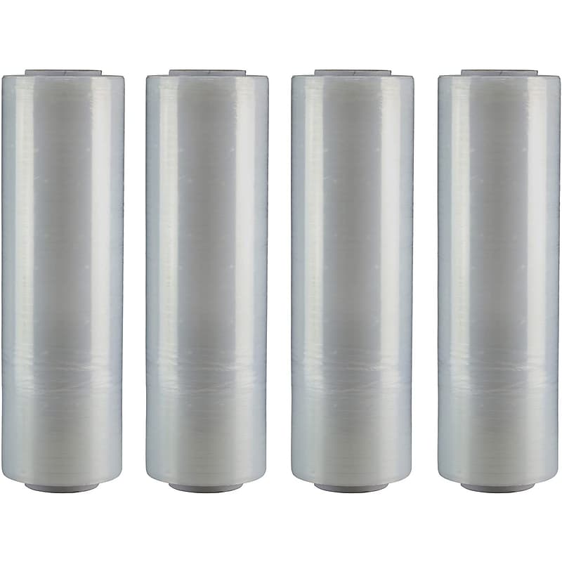 18" x 1500' 80 Gauge Cast Stretch Wrap, Clear, 4/Carton (FSTSF188CAST) image 1