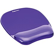 Fellowes Crystals Gel Mouse Pad/Wrist Rest Combo, Purple (91441)