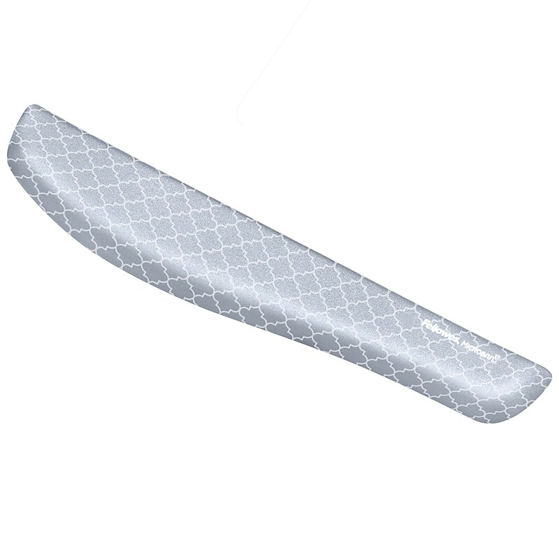 Fellowes PlushTouch Foam Keyboard Wrist Rest with MICROBAN, Gray Lattice (9549801) image 1