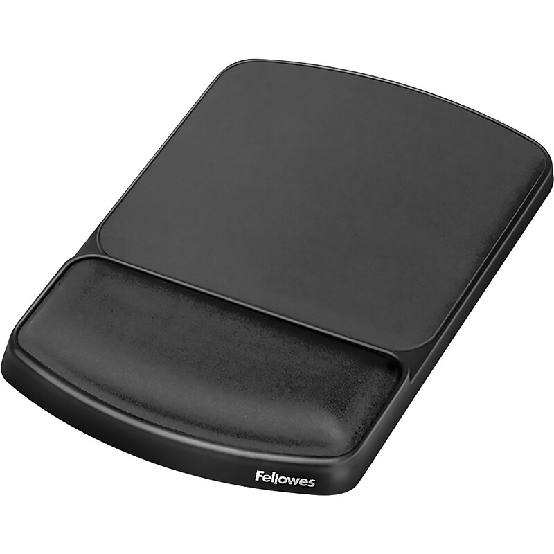 Fellowes Gel Mouse Pad/Wrist Rest Combo, Non-Skid Base, Graphite/Platinum (91741) image 1