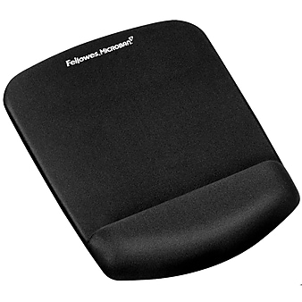 Fellowes PlushTouch Mouse Pad & Wrist Rest Combination with Microban, Black (9252001)​
