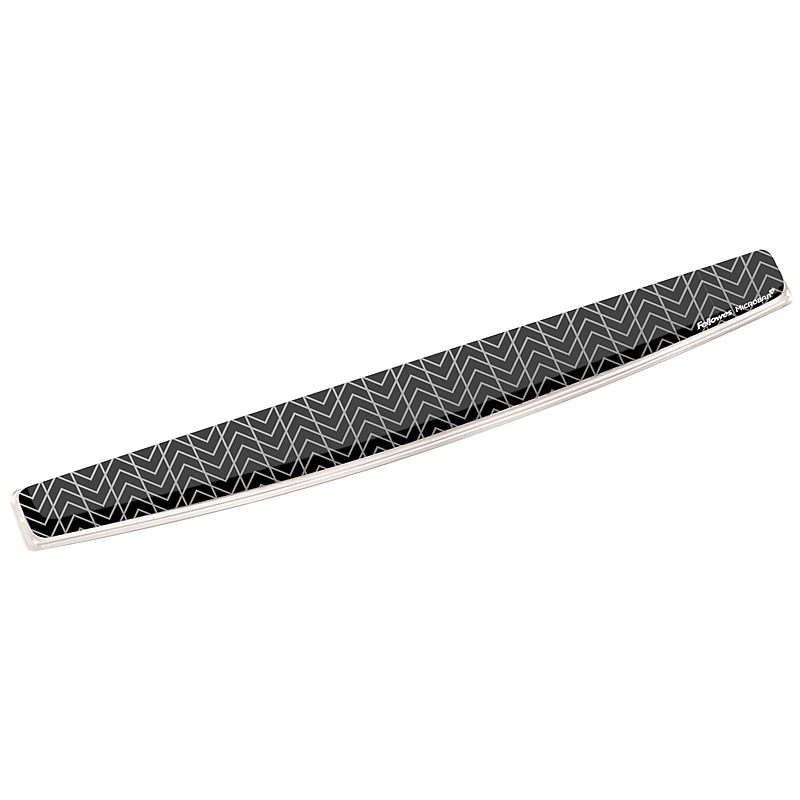 Fellowes Photo Gel Keyboard Wrist Rest with MICROBAN, Black Chevron (9550001) image 1